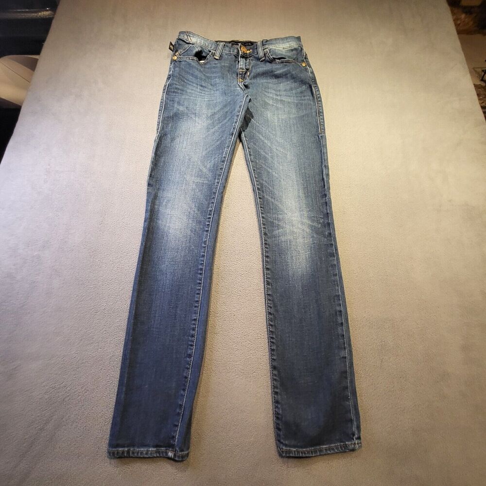 Rock And Republic Jeans Womens 6 Blue Denim Berlin Stretch Denim Distressed